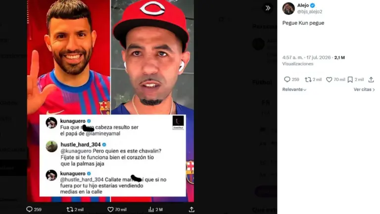 Es falso el supuesto intercambio de mensajes entre el “Kun” Agüero y el papá de Lamine Yamal