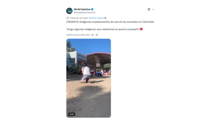 Este video no muestra una escuela colombiana durante el terremoto: fue grabado en Filipinas