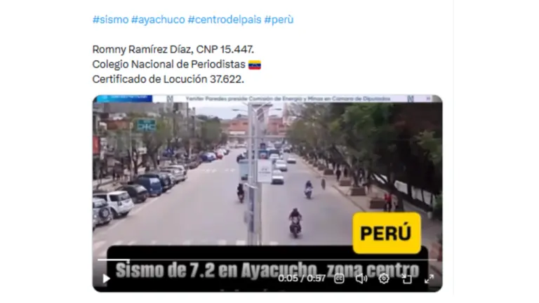 Este video no muestra el terremoto de Perú el 20 de agosto de 2026: las imágenes son de Nepal en 2015