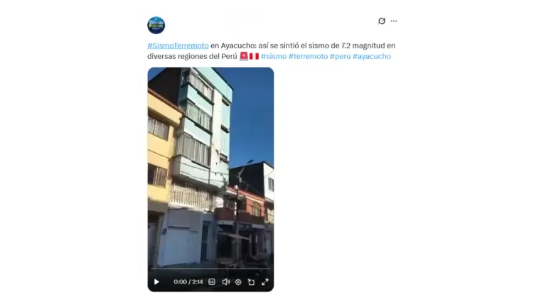No, este video del derrumbe de un edificio no es del terremoto del 20 de agosto en Perú: es de Colombia