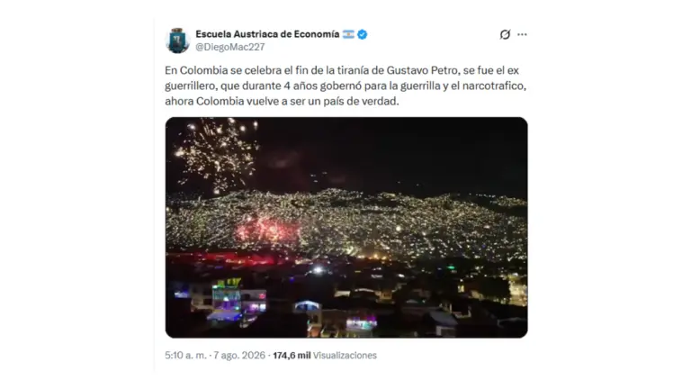 Es falso que este video muestre festejos por el fin del gobierno de Petro y la asunción de De la Espriella en Colombia