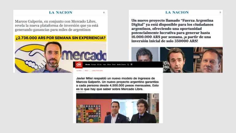 Cuidado con estos sitios que usan la imagen de Marcos Galperin para promocionar una nueva “plataforma de inversión”: se trata de una estafa