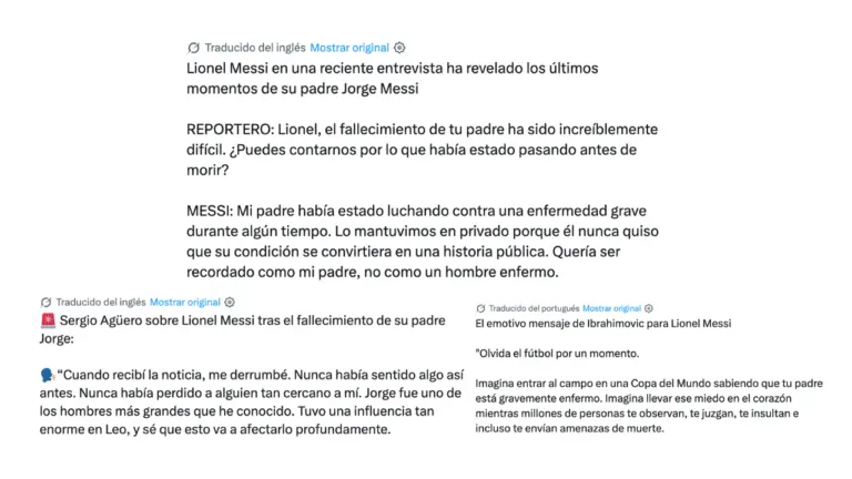 Cuidado con estas declaraciones de Lionel Messi, “Kun”Agüero e Ibrahimović tras el fallecimiento de Jorge Messi: son citas falsas