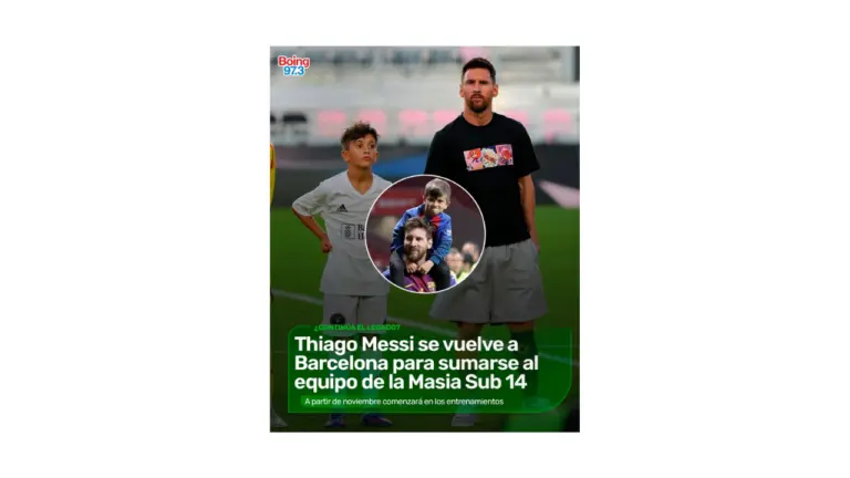Es falso que Thiago Messi, hijo de Lionel, se muda a España para jugar en el Barcelona