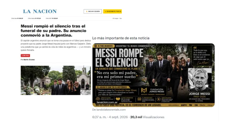 No, Messi no anunció un proyecto que su padre impulsó junto a Marcos Galperín: se trata de una estafa