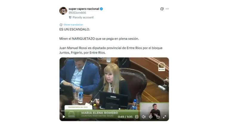 Es falso que este diputado de Entre Ríos esté consumiendo cocaína en este video