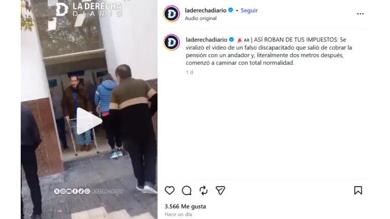 Es falso que un hombre en Córdoba “simuló” una discapacidad para cobrar una pensión: tiene Parkinson