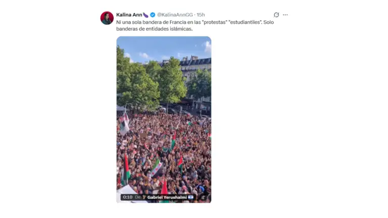 Este video de una multitud con banderas palestinas no es de las protestas actuales en Francia: las imágenes son de 2025