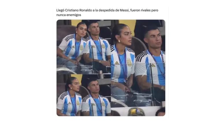 Es falso que Cristiano Ronaldo fue a la despedida de Lionel Messi, como señalan posteos virales